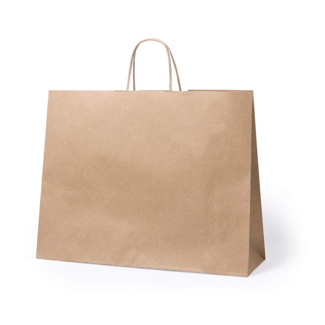 Bolsas para regalos, bolsas de papel kraft con asas, bolsas para regalar en diferentes tamaños, bolsas de papel para tiendas y comercios (41 x 31 x 15 cm, 200 Bolsas)
