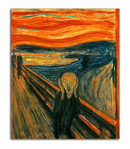 Image of Tamatina Modern Art Canvas Painting | The Scream | Abstract Art Unframed painting for Home decor|Size - 13X11 Inches.m143