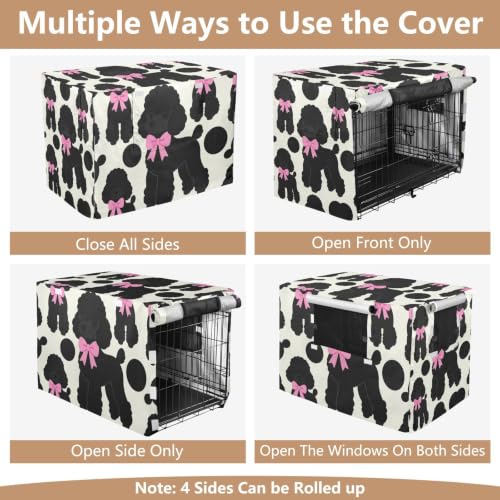 Housse pour cage de chien avec store enrouleur double face modulable - 6
