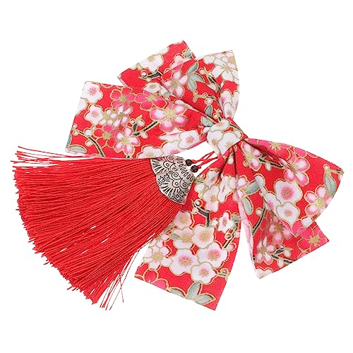 BIUDECO リボン ヘアピン 女性 ヘア アクセサリー 和風 アクセサリー 女性 クリップ ちょう結び クリップ 女の子 着物 頭飾り 着物