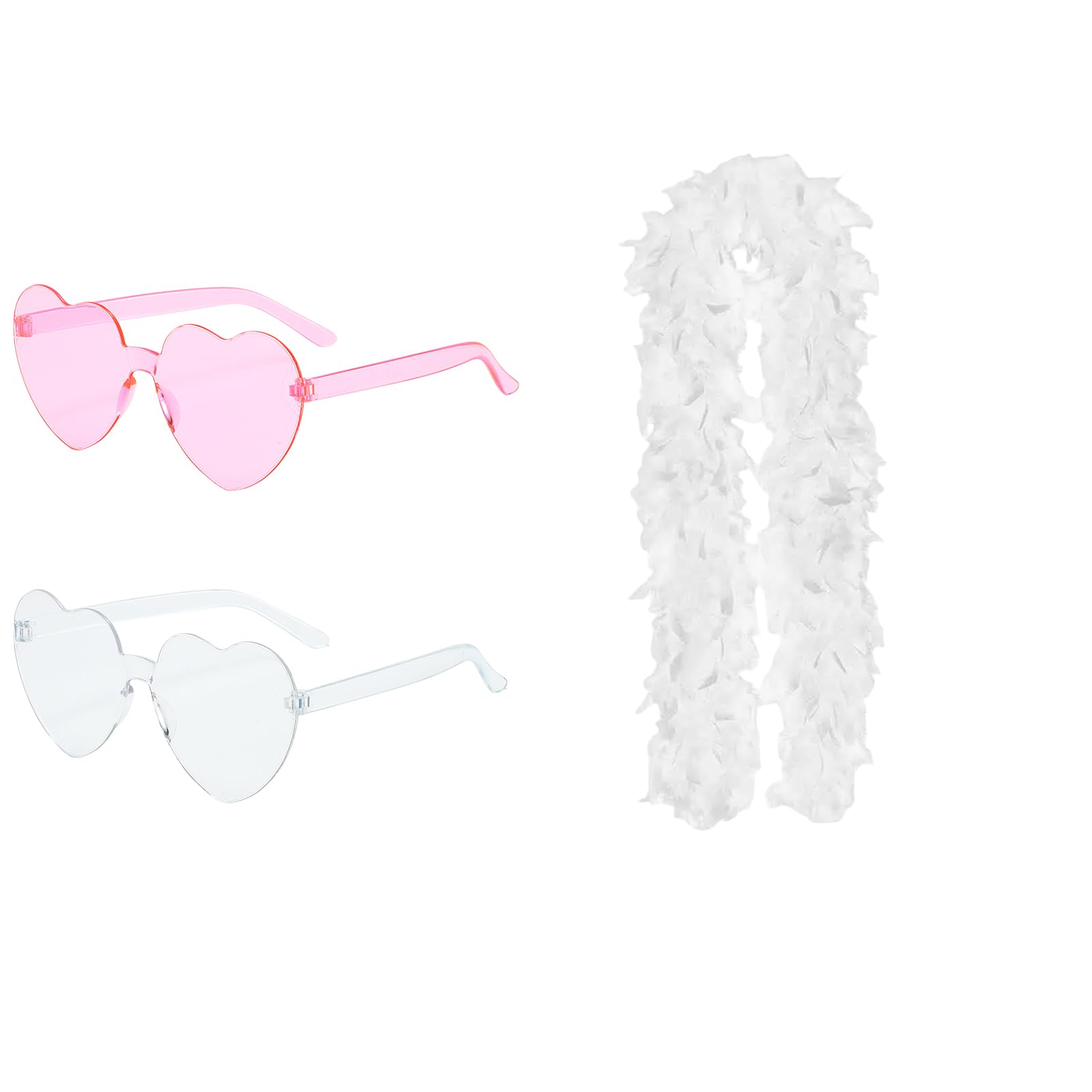 Syylqyr 3PCS White Feather Boa