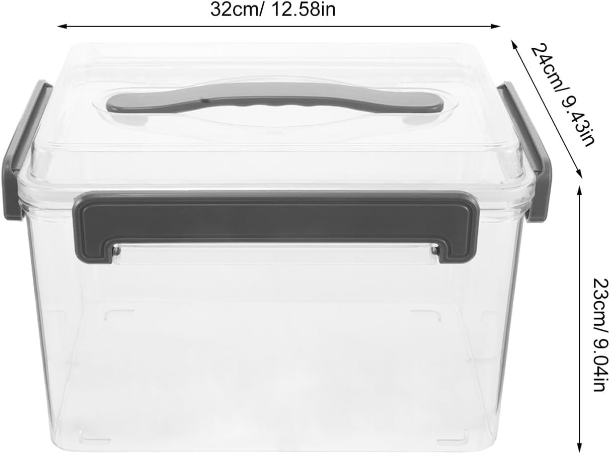 Acrylic Camera Lens Organizer Box with Sealing Ring, Gray Protective Case for Digital Camera Lenses, Lens Filter Storage for Outdoor Photography