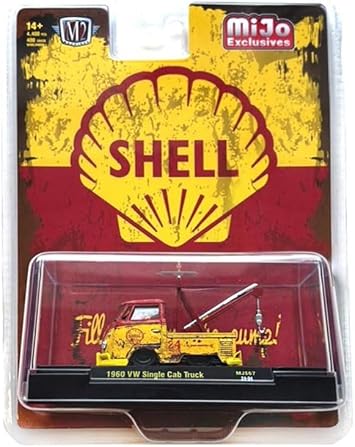 M2 31500-MJS67 1960 Single Cab Tow Car Yellow and Red Weathering Limited Edition Worldwide 1/64 Diecast Model