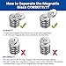 Powerful Neodymium Magnets - 10 Pack of 26lb Pull Rare Earth Magnets with Nickel Coating for DIY Projects, Countersunk Hole and Self-Adhesive Installation, 1.26'' x 0.2''