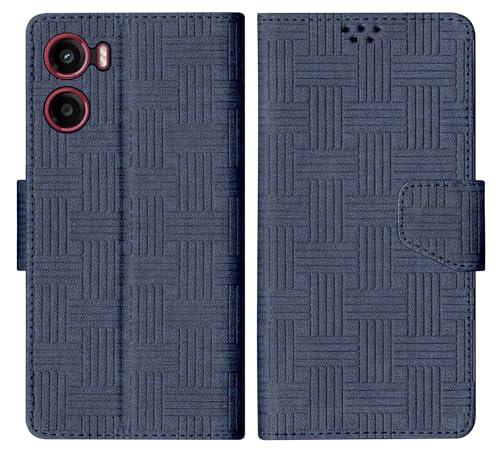 Image of SBMS Flip Cover for Motorola Moto G05 Back Cover Case with Magnatic Closure | Inbuilt Stand | Card & Money Pocket (Mat Blue)