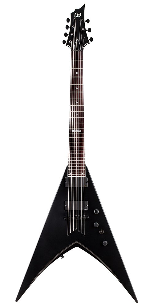 ESP LTD V-307 Black Satin 7 String Guitar