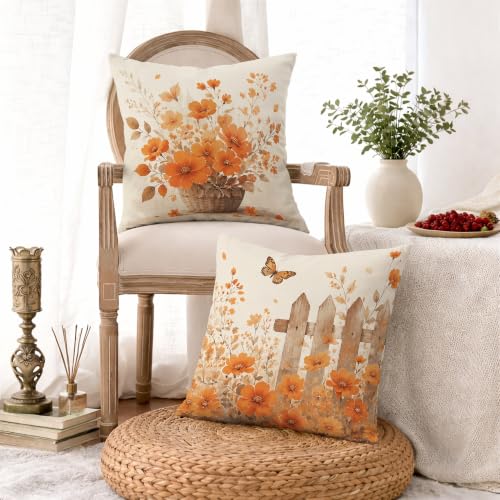 Housse de coussin design papillon haut de gamme avec fermeture éclair