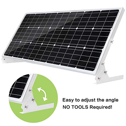 Topsolar 100W 12V Solar Panel Kit Battery Charger 100 Watt 12 Volt Off Grid System For Homes Rv Boat + 20A Solar Charge Controller + Solar Cables + Brackets For Mounting #TOP1