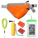 Waterproof Action Camera Accessories Set Floating Wrist Strap Sport Carry Waist Pack Cell Phone Waterproof Bag Floater Handle Grip (5 Items)
