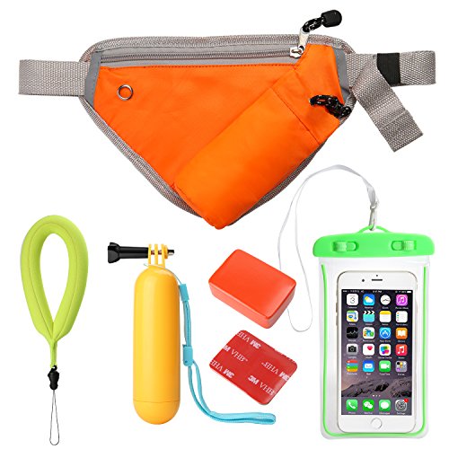 Camera Floating Wrist Strap Cell Phone Waterproof case for iPhone Samsung Huawei Camera Float Sport Waist Bag Floater Handle Grip (5 Items)