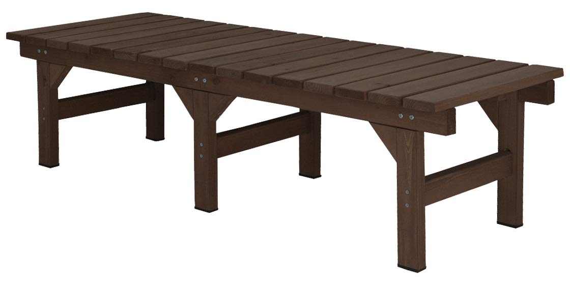 ガーデン デッキ風縁台ライト155×55×40 ダークブラウン SDE-155S Amazon | ガーデンガーデン デッキ風縁台 ライト 155cm×55cm