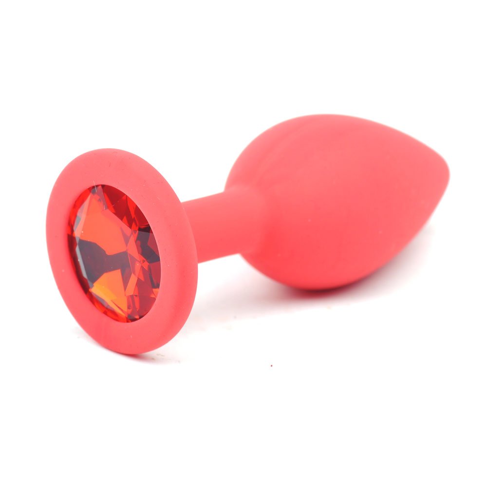 BeHorny Butt Plug, Silicone with A Diamante Stone, Small Size