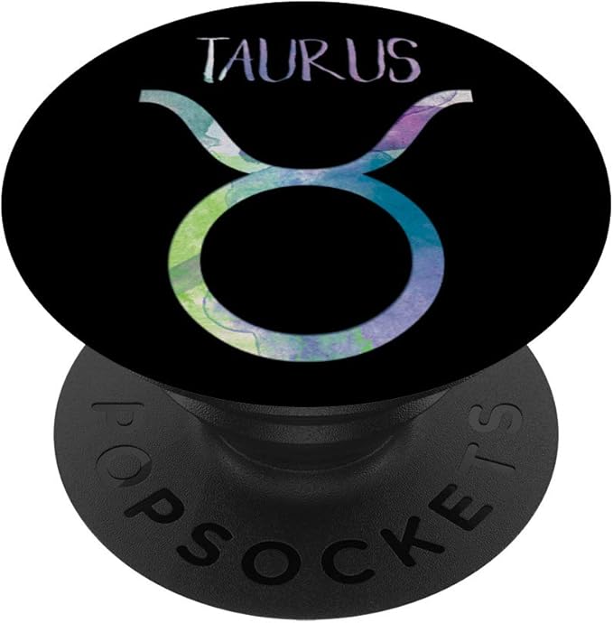 Taurus Zodiac Symbol Astrology Bull Earth Sign PopSockets PopGrip: Swappable Grip for Phones & Tablets