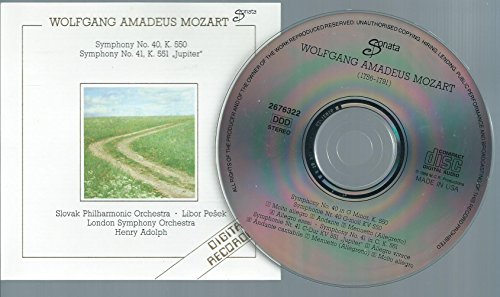 Wolfgang Amadeus Mozart Symphony N° 40, K. 550 Symphony N° 41, K. 551, "Jupiter" [Audio CD]