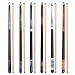 AB Earth Set of 6 Pool Cues 2-Piece 58 Inches Billiard House Bar Pool Sticks with Screw-on Tips, C20C21C22C23C24C25