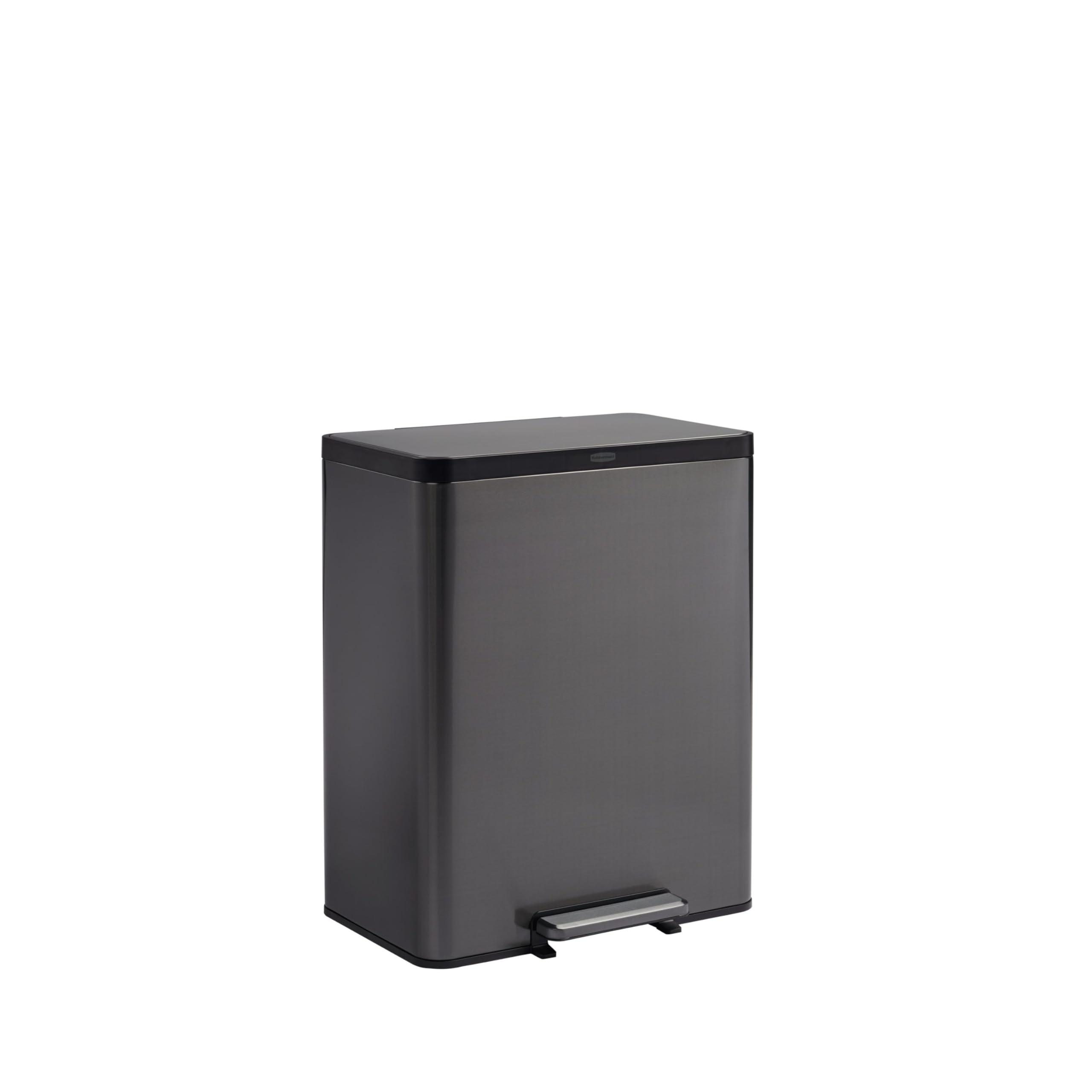 Photo 1 of ***FINAL SALES NO RETURN ***
***MAJOR DAMAGE***
Rubbermaid Elite Stainless Steel Metal Dual Stream Step-On Trash Can for Waste and Recycling 15.9 Gallon Charcoal Trash and Recycle Bin Combo for Home/Kitchen/Garage/Apartment/Office