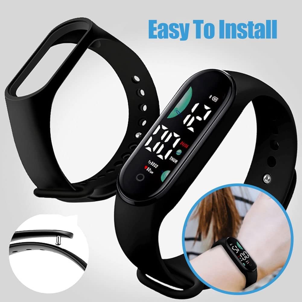 Smartwatch Podomètre, Montre Enfant, Montre Connectée Intelligente Etanche IP68, Montre Connectée Enfant Sport, Fitness Tracker Montre Enfants, Trackers d'Activité pour Garçon Fille (Noir)