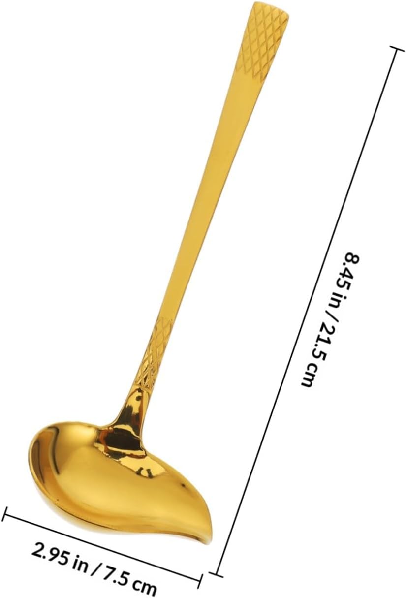 Xmas Gravy Ladle Drizzle Spoon Stainless Steel Duckbill for Home Kitchens