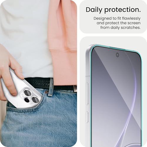 Image of ArmourPro Edge to Edge Tempered Glass for Oppo Reno 15 with Silver Camera Ring Guard, 9H Screen Protector, Anti-Scratch, Anti-Fingerprint, Bubble-Free Installation Kit