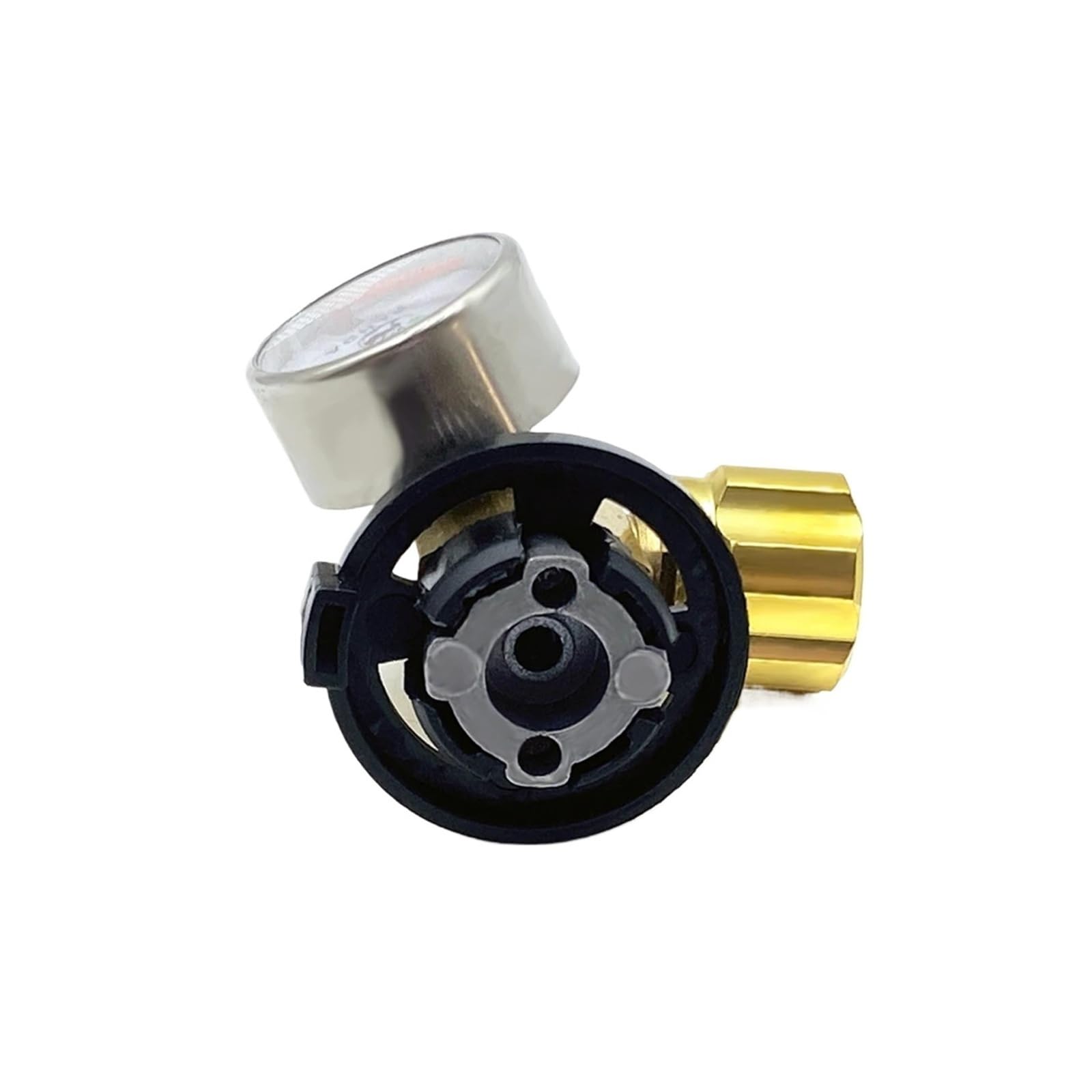 Vmvud 1 Pcs Valve Gas Pressure Reducing Valve For Portable Gas Cylinders Flame Arrestor With Pressure Gauge