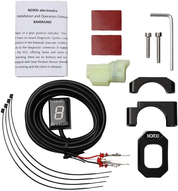 Miniatura 8 de Indicador de marcha de motocicleta para Kawasaki ER6N V650 Ninja 300 Z1000SX Moto 1-6 Pantalla de marcha ECU Plug Pantalla digital LED a prueba de