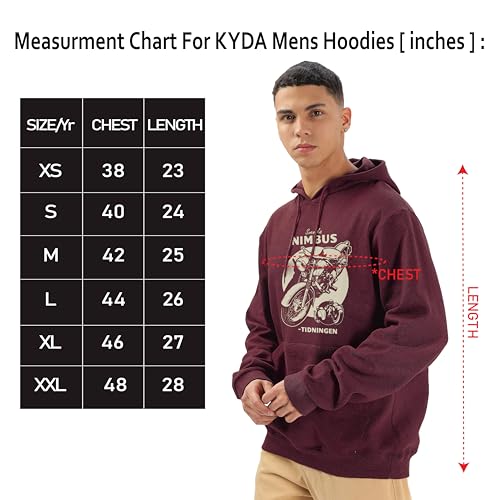 Image of KYDA KIDS Men's Cotton Regular Fit Hooded Neck Hoodies - Sweatshirt with Hoodies Full Sleeves Winter Wear, Long Sleeve Sweatshirts