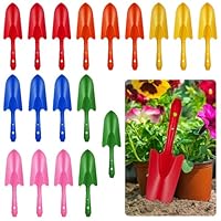 Mini Colorful Metal Hand Shovel Digging Trowel Set Transplanting Garden Shovel for Flower Soil Planting Succulent Kids Teens Women Men Gift Indoor Outdoor, 6 Colors (18 Pcs, 10.6 x 3 Inch)