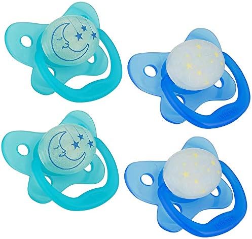 Dr. Brown's PreVent Orthodontic Pacifier - Blue Glow-in-the-Dark - 4-Pack - 6-18m