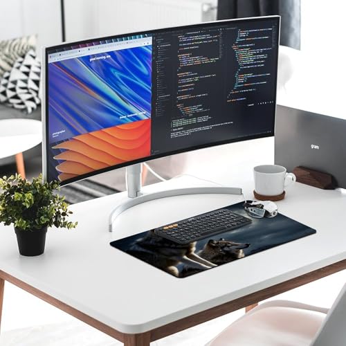 Night Wolves Desk Pad Large Desk Protector 24 x 12 pulgadas miniatura 6