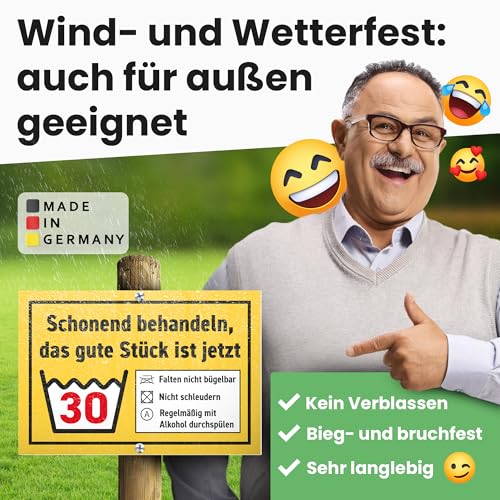 DankeDir! Das gute Stück ist Dreißig - Schild 30 x 20 cm - Geburtstagsgeschenk 30er Männer & Frauen 30 Jahre Geschenk 30. Geburtstag - Partydeko Geburtstagsdeko Geburtstagskarte Geschenkidee
