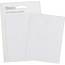 Blick Labels, White, Self Adhesive Stickers, Rectangular, 39mm x 52mm, 28 Labels, for Home, Office, Family, School, Letters, Address
