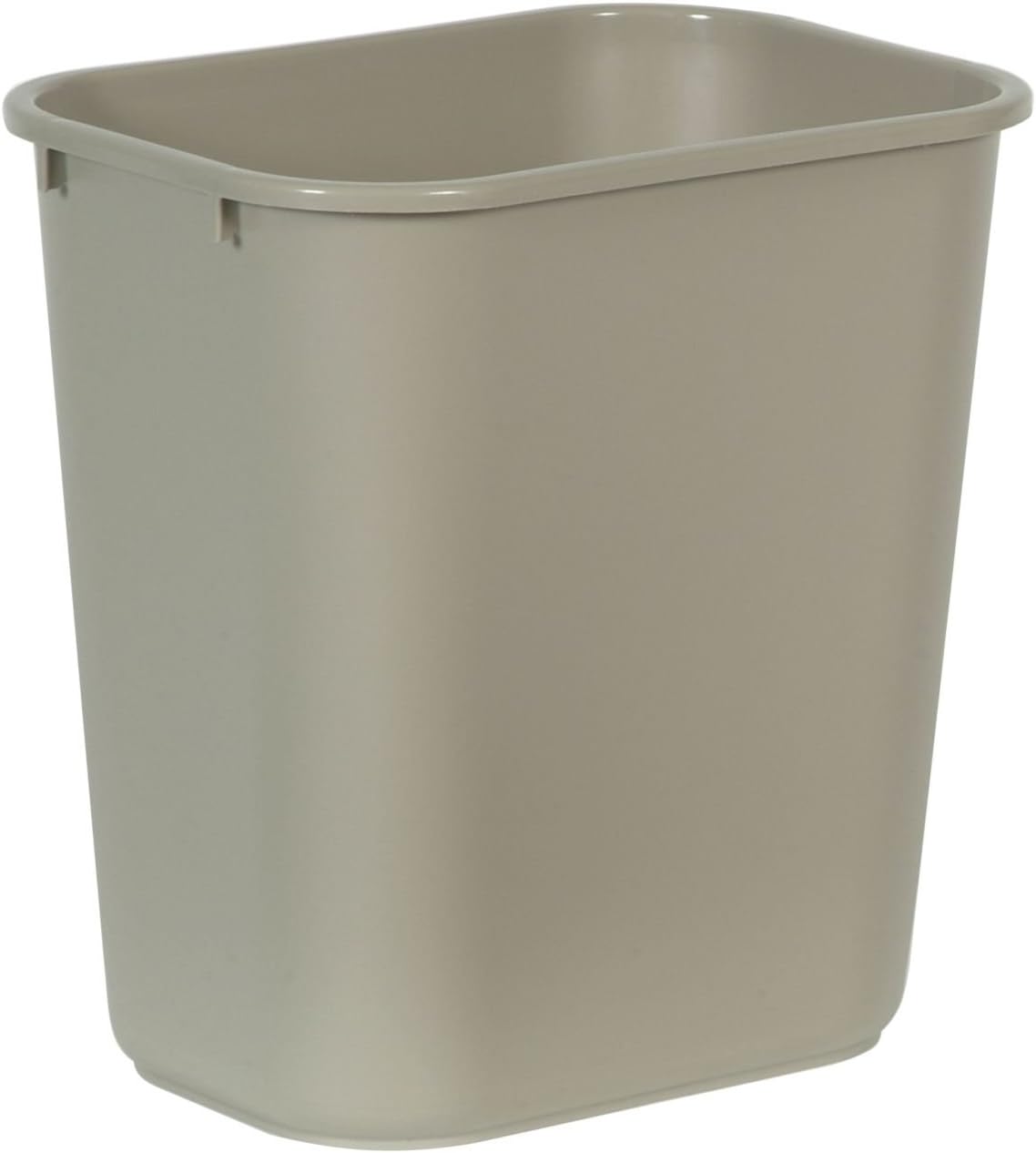 Rubbermaid Commercial Plastic 7-Gallon Trash Can, Beige (Pack of 2)