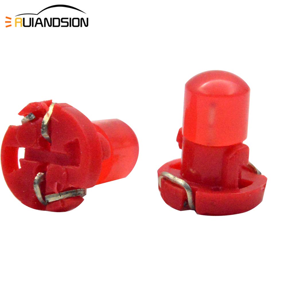 Ruiandsion Lot de 6 ampoules LED T3 8 mm Base COB pour tableau de bord de voiture, pour lecture de jauge de panneau de lumière, rouge