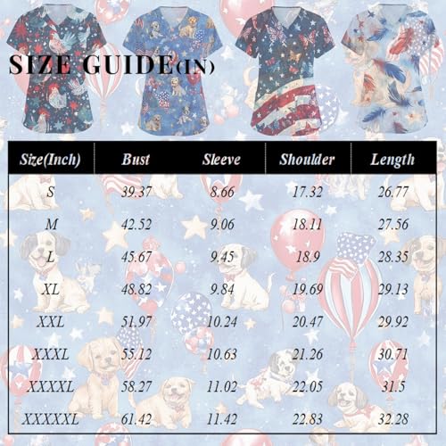 OIOLOYJM Printed Scrub Tops Women Short Sleeve V Neck Plus Size Scrubs for Womens Nursing Uniforms Shirts with Pockets