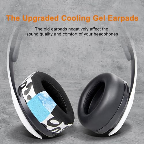 Image of SOULWIT Cooling Gel Earpads Cushions Replacement for Sony PlayStation 5 Pulse PS5 3D Wireless Headset, Ear Pads Cushions with Noise Isolation Foam - CG Snow Leopard