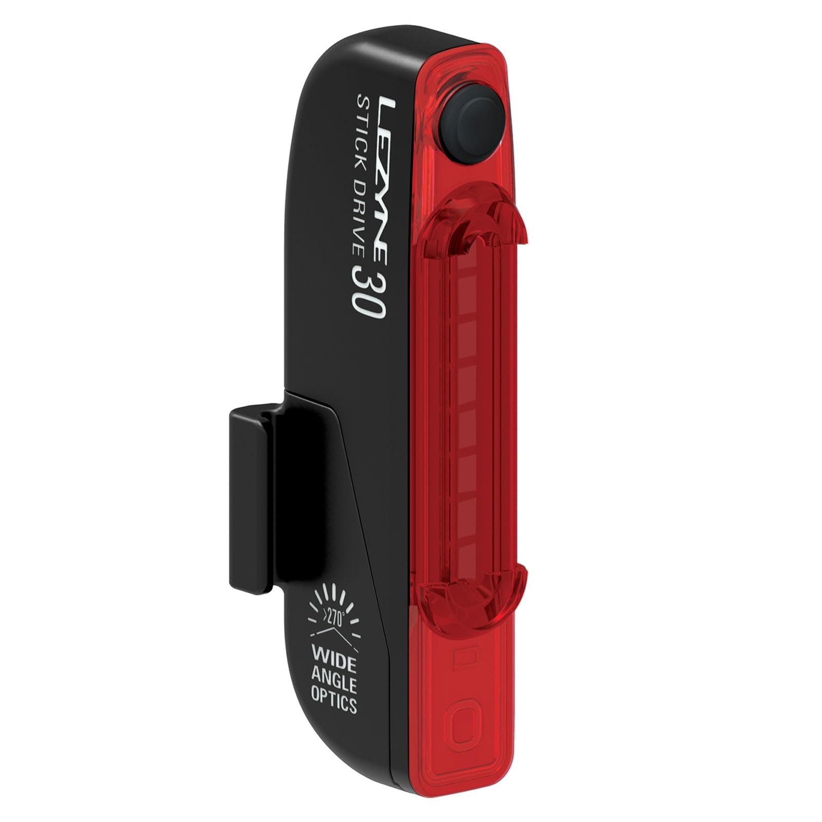 LEZYNE Stick Drive Bicycle Taillight, 30 Lumens LED, Super Compact, USB Rechargeable, IPX7 Water Proof, Magnetic Clip Base, 270° of Visibility, Rear Bike Light