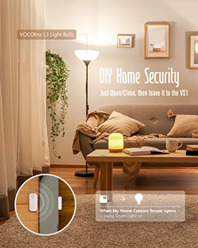 Vocolinc Door Window Alarm Magnetic Contact Sensor Wireless Smart No Hub Required Only Works With Apple Homekit Home Security Bluetooth Low Energy Remote Access Vs1 (2Pack-Vs1) #TOP5