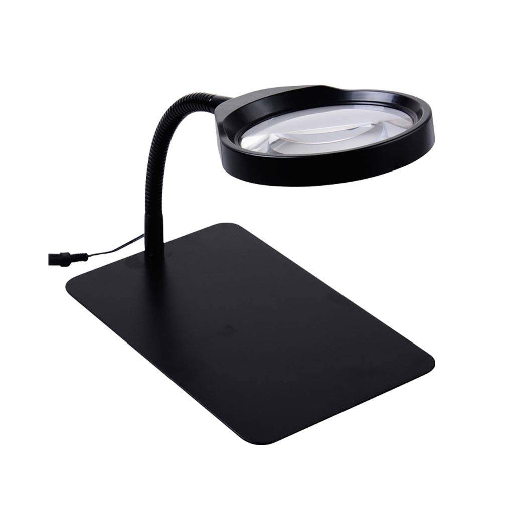 Lupe und Schreibtischlampe für Hobby, Basteln, Inspektion, Lesen von Büchern, Zeitschriften, Zeitungen, Modellbau, Löten, Schmuckdesign, Nadelspitze, Nähen und mehr