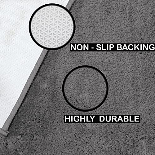 Image of Flooring India Co Newman Rectangular Carpet 2500 GSM Super Soft Anti Skid Area Rugs for Home Decor, Bedroom (4x6 Feet, Silver)