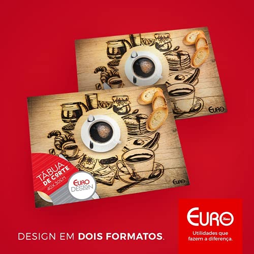 Tabua de Vidro Para Cortes, Café, 40 Cm, Euro