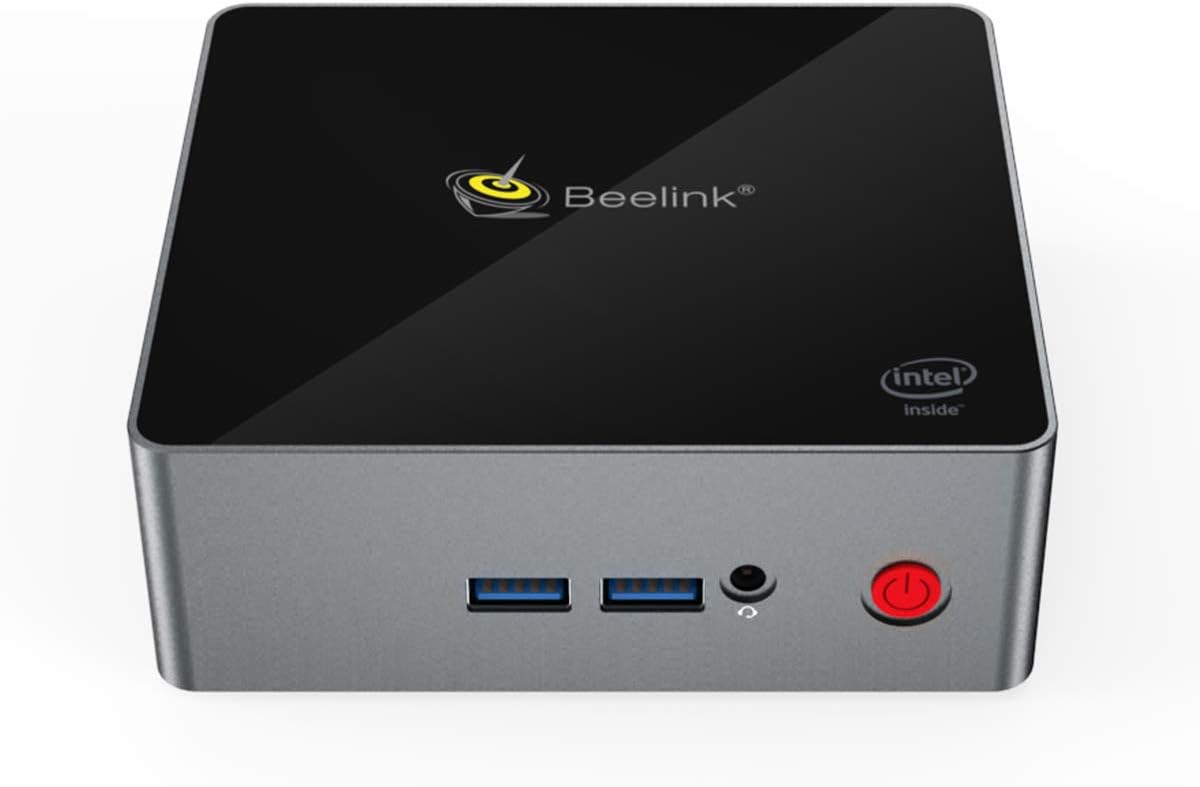 Beelink J45 Mini PC Desktop Intel Apollo Lake Pentium Silver J4205 8GB Ram LPDDR4 256GB SSD License Windows 10 Multimedia Office Computer Dual HDMI 4K Display Fan Cooling,VESA Mount,Dual Wifi,UK Plug