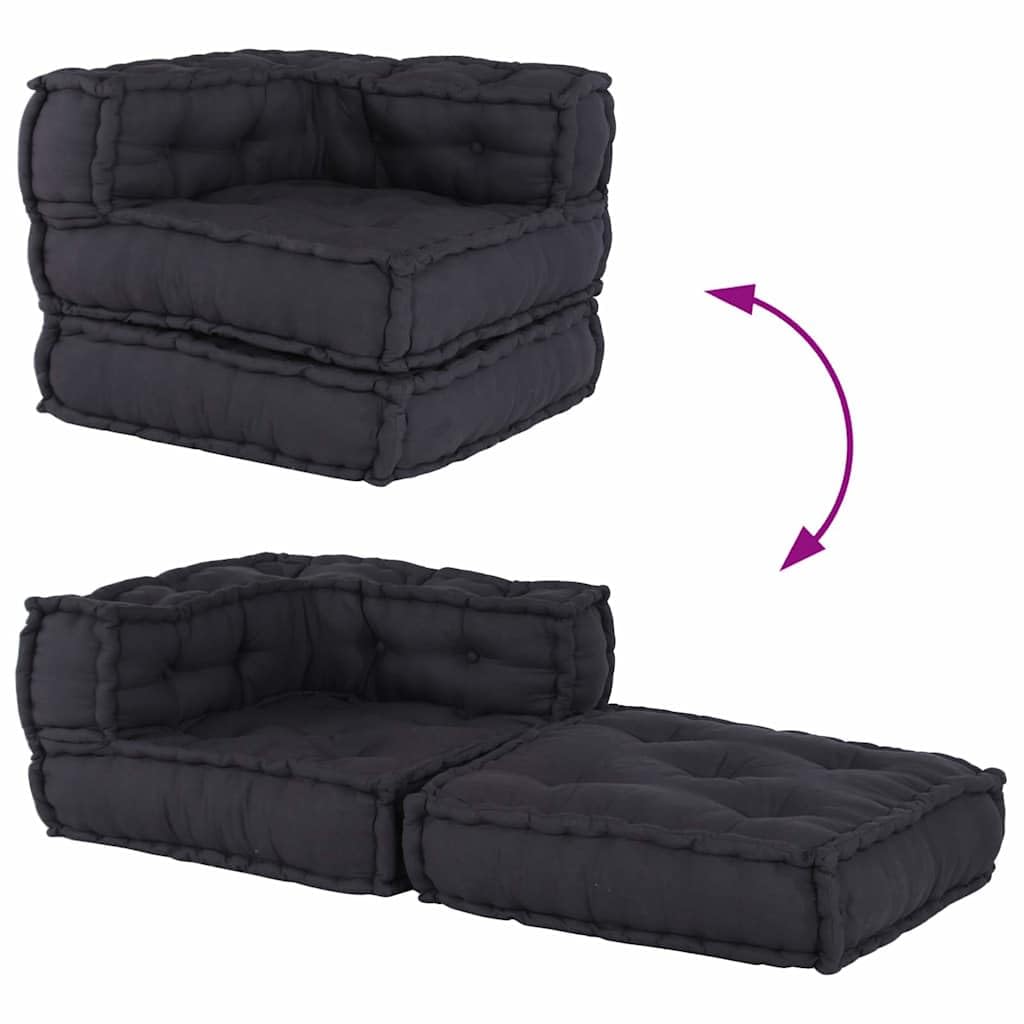vidaXL Divano Componibile Antracite 70x70x54 in Tessuto