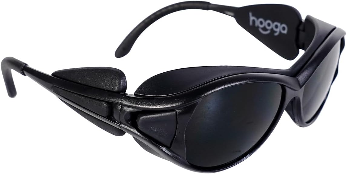 Red Light Therapy Protective Glasses, Polycarbonate Lens, Near Infrared Brightness Reduction, Anti-Glare, UV Blocking, Unisex One-Size-Fits-Most, Eye Safety