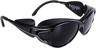 hooga Red Light Therapy Protective Glasses, Polycarbonate Lens, Near Infrared Brightness Reduction, Anti-Glare, UV Blocking, Unisex One-Size-Fits-Most, Eye Safety