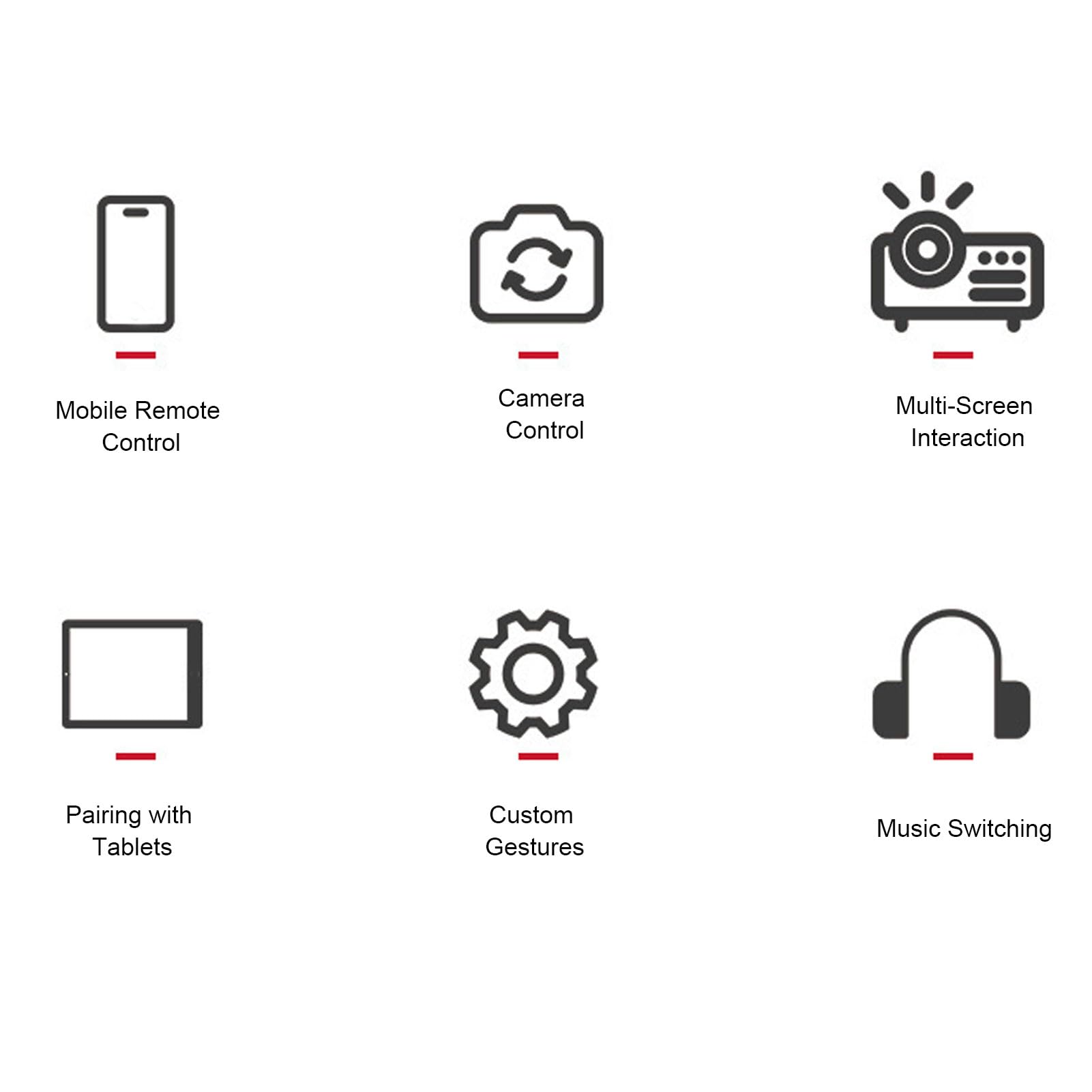 Bluetooth Kamerafemote, Drahtloser Page Turner Touchpad Auslöser Steuerung für Lesen, Fotografie, Präsentationen, Schwarz, 1 Stück, USB C aufladbar, 10m Reichweite, 8 Plus