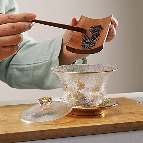 Gaiwan bol à thé Sancai en verre idéal pour une utilisation cérémonielle à la maison