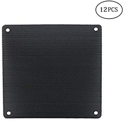 12 Pieces 80mm Magnetic Dust Filter Computer Fan Filter PC Cooler PVC Black Dustproof Case Cover Computer Mesh
