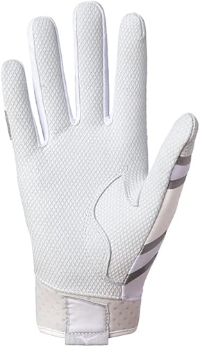 Miniatura 7 de Mizuno F-257 Guantes de bateo de sóftbol para mujer  Par  Palma de cuero de grano completo  Insertos AirMesh  Lengüeta de muñeca QuikAdjust