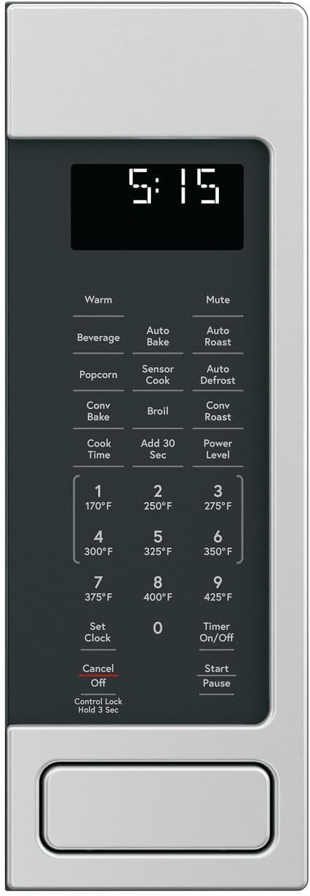 Cafe CEB515P2NSS Matte Collection Countertop Microwave Oven with 1.5 cu. ft. Capacity, Convection, 1000 Watts, 10 Power Levels, in Stainless Steel