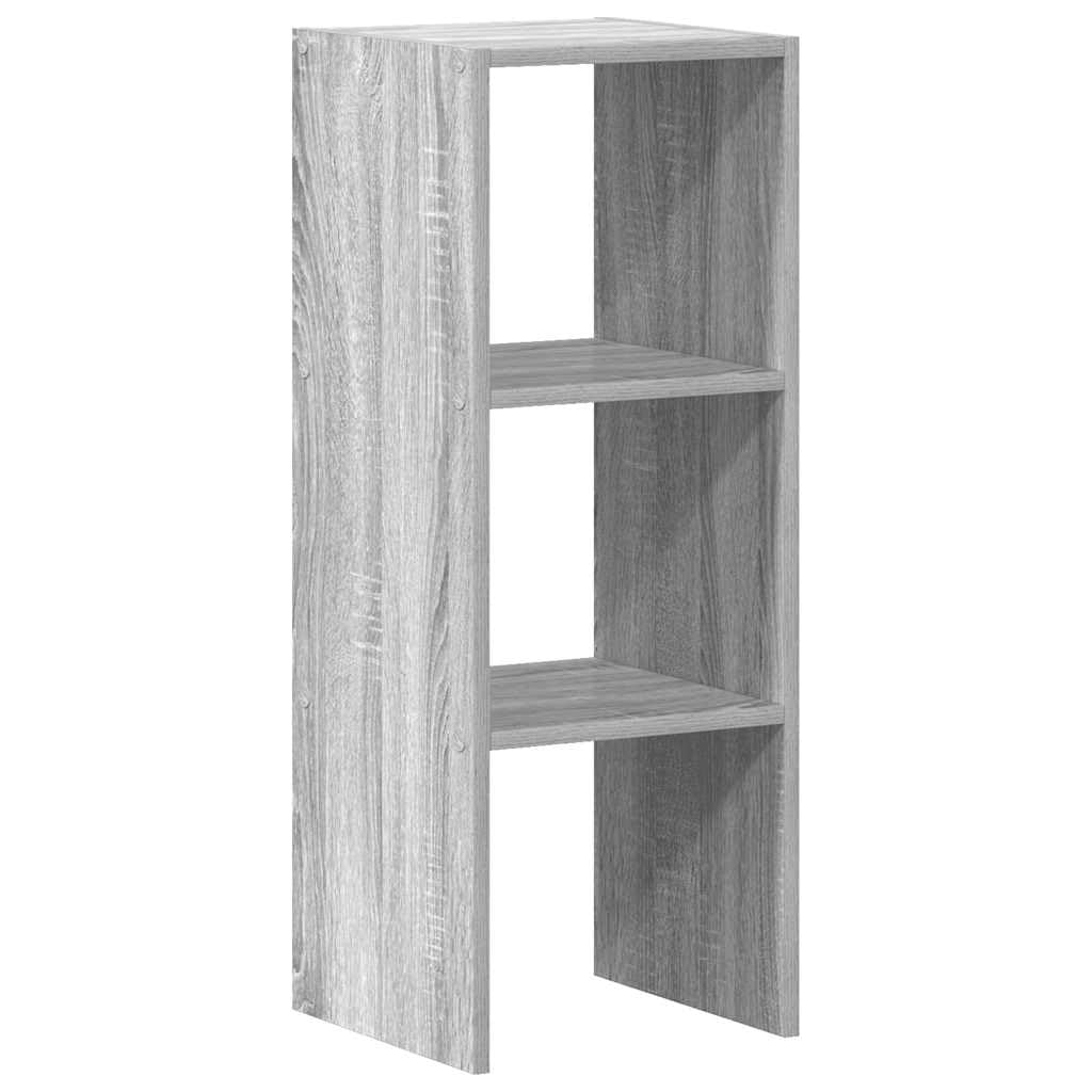 Libreria Impilabile Grigio Sonoma 30x30x80 cm Truciolato | Mobiletto verticale salvaspazio a piu ripiani per soggiorno studio e corridoio con capacita di carico fino a 60 kg.